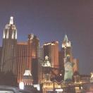 New York at Night Photo - Manhattan Express Roller Coaster, Las Vegas, Nevada 